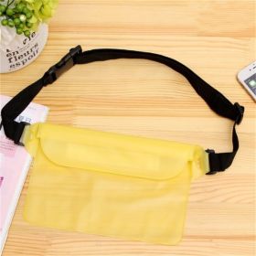 Waterproof Swimming Bag; Ski Drift Diving Shoulder Waist Pack Bag Underwater Mobile Phone Bags Case Cover (Color: Yellow)