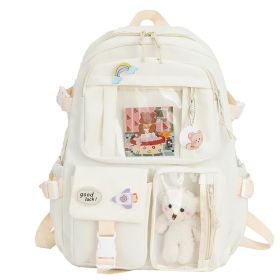 Travel Backpack - Multi-Pocket Waterproof, Transparent Bag,Large Capacity, Laptop Backpack Reinforcement (Color: Beige)