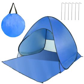 Pop Up Beach Tent Sun Shade Shelter Anti-UV Automatic Waterproof Tent Canopy for 2/3 people (Option: Blue)