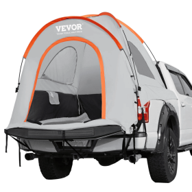 5.5'-6' Pickup Truck Bed Tent With Rain Layer And Carry Bag, Waterproof PU2000mm Double Layer Tent, Accommodate 2-3 (Option: Default)
