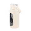 34oz Glass Sports Water Bottle with Straw, Time Marker, Silicone Sleeve, Handle, and Intake Tracker