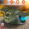 5-8 Person Pop Up Waterproof Tent with 4 Tent Poles, 2 Mosquito Net Windows & Carrying Bag