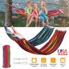 2 Person Canvas Hanging Hammock Swing Bed with Carrying Bag, Holds 330LBS