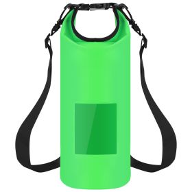 Floating Waterproof Dry Bag – 20L Roll-Top Lightweight Storage Sack with Transparent Window (Option: 20L_Green)