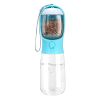 18.6OZ Portable Dog Water Bottle Pet Water Dispenser with Detachable Food Container Leak-Proof Lock Design