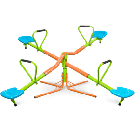 Backyard Playground Four-seater Seesaw, 360 Degree Rotation For Children Over 3 Years Old (Option: Multicolored)