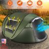 5-8 Person Pop Up Waterproof Tent with 4 Mosquito Net Windows & Carrying Bag