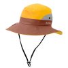 Summer Sun Bucket Hats Foldable UV Protection Cotton Wide Brim Floppy Cap Packable Ponytail Mesh