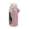 34oz Glass Sports Water Bottle with Straw, Time Marker, Silicone Sleeve, Handle, and Intake Tracker