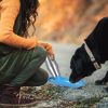 25OZ Portable Dog Water Bottle Foldable Stainless Steel Water Dispenser Leak-Proof Design
