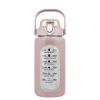 34oz Glass Sports Water Bottle with Straw, Time Marker, Silicone Sleeve, Handle, and Intake Tracker
