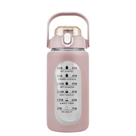 34oz Glass Sports Water Bottle with Straw, Time Marker, Silicone Sleeve, Handle, and Intake Tracker (Option: 32OZ_Coffee)